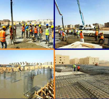 Supervised concrete pouring